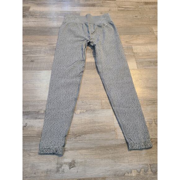 Gymshark large marl seamless light grey athletic leggings new with tags - Picture 3 of 8